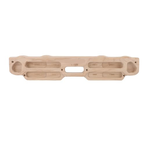 Alomejor Rock Climbing Training Hangboard Solid Wood Fingerboard with Mounting Kit for Home Gym Doorway Pull Up Strength Training 21.65x3.94x1.97in