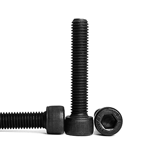 M6 x 20mm Socket Head Cap Screws Bolts 12.9 Grade Alloy Steel Metric Machine Hex Socket Screw, Fully Threaded, Black Oxide Finish, 50PCS - size: M6×20mm