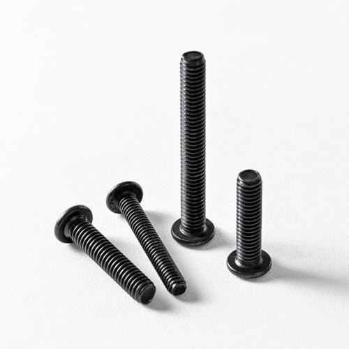 3/16-24 x 1" (50 Pack) Flat Head Hex Socket Cap Screws Bolts, Black Oxide 304 Stainless Steel 18-8, Hex Drive, Bright Finish, Fully Machine Thread - size: 3/16-24 x 1"