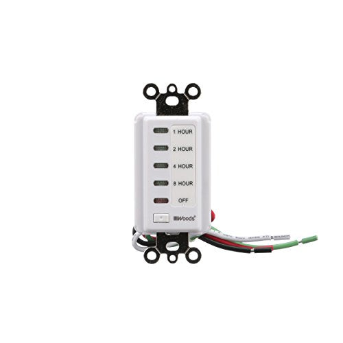 Southwire Woods In-Wall 8-Hour Digital Countdown Timer - Automatic Shut-Off Timer - Energy-Efficient Wall-Mounted Timer - Durable Digital Timer - Easy-Installation Indoor Timer - size: 8-Hour