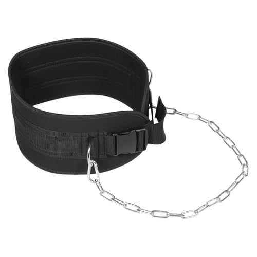 Toyvian Weighted Chain Waist Belt for Men Resistance Training Equipment for Bodybuilding Adjustable Thick Buckle for Dips and Pull-ups Comfortable Elastic for Shoulder and Back