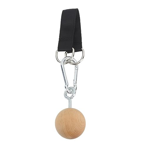 Wooden Pull Up Balls, Rock Climbing Holds Training Set for Arm Strength and Grip, with Stainless Steel Hook and Nylon Webbing, Great for Home Workout and Travel