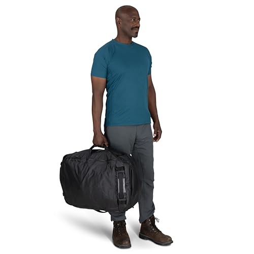Osprey Transporter Lightweight Travel Duffel Bag - Extra Large Water Resistant Durable Gear Bag for Men and Women - color: Pine Leaf/Earl Grey, style: 65l