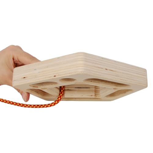 2-Pack Wooden Climbing Hangboard for Finger Strength Training - Portable Rock Climbing Trainer