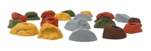 Atomik Climbing 21 Small Classic Footholds Bolt-On in Assorted Earth Tones