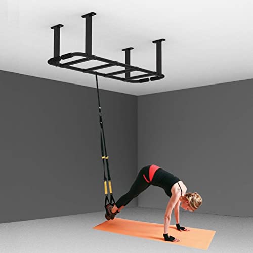 Heavy Wall Mounted Pull-up bar Climbing Frame, Home Gym Ceiling Exercise Training, Horizontal Parallel Bars, Safe and Stable (Color : Silver) - color: Silver