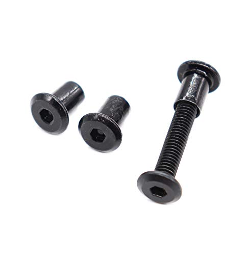 10-Pack M6 x 35mm Black Socket Cap Screws Barrel Nuts Kit for Crib Furniture Bed - size: M6 x 35mm (10 pcs)