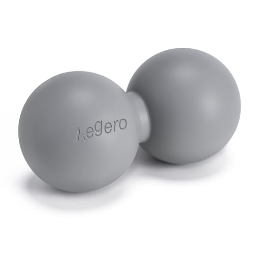 Aegero Peanut Massage Ball-Double Lacrosse Massage Ball, Mobility Ball for Myofascial Release,Yoga Therapy,Trigger Point Therapy,Muscle Knots and Acupoint Massage (Grey Firm Ball) - color: Grey