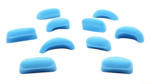 Atomik Rock Climbing Holds Set of 10 Medium Screw-On Basic Jugs in Blue
