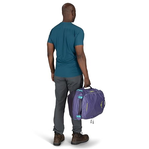 Osprey Transporter Lightweight Travel Duffel Bag - Extra Large Water Resistant Durable Gear Bag for Men and Women - color: Frosty Mint/Soundwave Grey, style: 40l