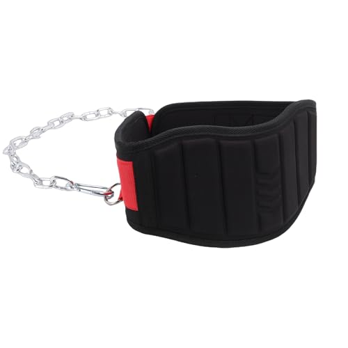 Weighted Pull Up Belt with Chain, Dip Belt for Workouts, Ergonomic & Breathable EVA Material for PullUps, Squats, Strength Training - color: S