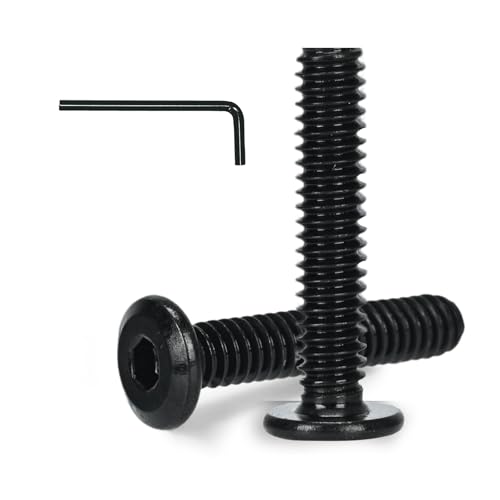 50 Pcs 1/4-20 x 1-1/4 Flat Head Hex Socket Cap Screws Bolts,Black Oxide 304 Stainless Steel 18-8,Allen Socket Drive,Fully Machine Thread (1/4-20 x 1-1/4 50pcs) - size: 1/4-20 x 1-1/4 50pcs