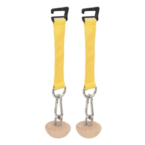 RiToEasysports 2PCS Pull Up Grip Balls, Sturdy Beech Wood Iron Faux Nylon Half Sphere Rock Climbing Holds for Strength Training Hand Exercise Home Gym Workout, with Comfortable Grip for
