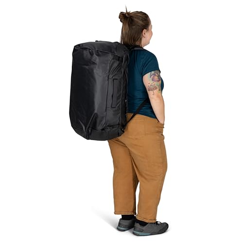 Osprey Transporter Lightweight Travel Duffel Bag - Extra Large Water Resistant Durable Gear Bag for Men and Women - color: Euphoria Purple/Purple Ink, style: 65l