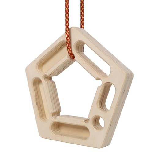 2-Pack Climbing Hangboard for Finger Strength Training - Wooden Grip Trainer