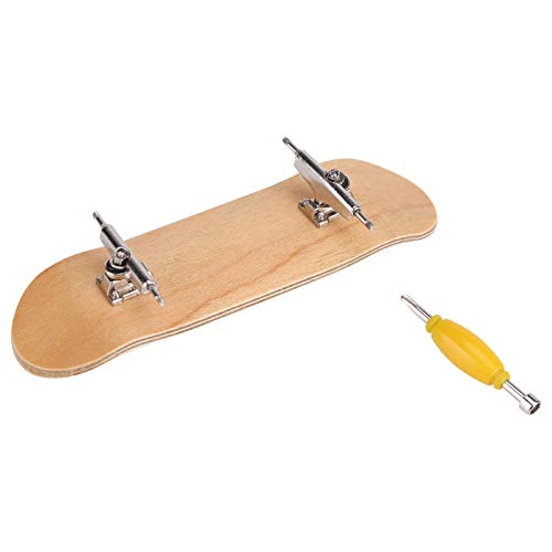 HURRISE Complete Fingerboard Pro, Handmade Wooden Maple Board, 32mm x 97mm, Bearing Wheels and Trucks - color: Dark Blue
