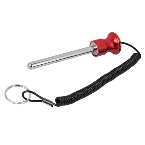Weight Stack Pin, Gym Pin Loading Pin Aluminium Alloy Head with Pull Rope for Strength Training - color: Red