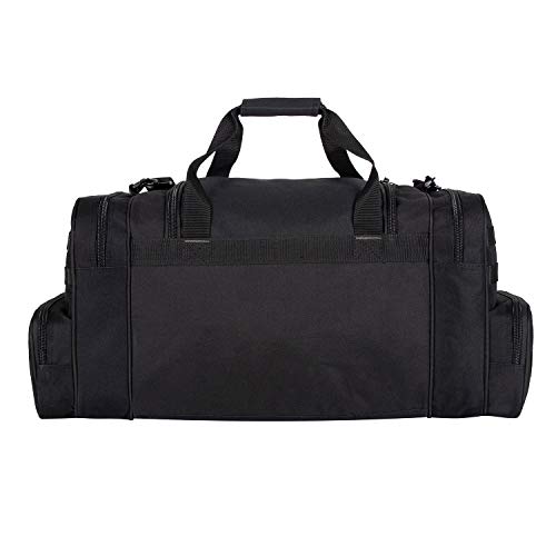 K-Cliffs Heavy Duty Tactical Range Duffel Quality Gear Travel Sports Gym Equipment Bag Military Molle Lockable Zippers with US Flag Patch 27 Inch Black - size: 27 Inch Black