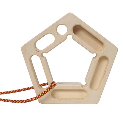 2-Pack Climbing Hangboard for Finger Strength Training - Wooden Grip Trainer