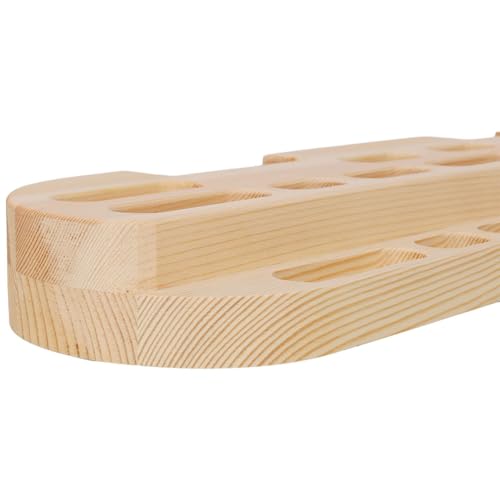 Wooden Rock Climbing Hangboard – Fingerboard Climbing Training Tool with Ergonomic Holds, Natural Wood Grip Strength Trainer for Beginners to Advanced Climbers, 21.5" Pull-Up Board with Mounting Kit