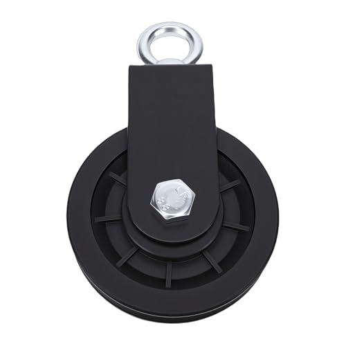 Asixxsix Pulley Wheel, 360 Degree Rotation Silent Bearings 200 Kg Load Capacity Gym Pulley, ABS Alloy Cable with Metal Bracket for Home Gym DIY System Cable Machine Tricep Bicep