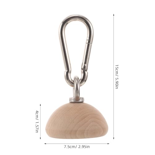 NUOBESTY Wooden Grip Strengthener Ergonomic Training Ball Hand Exerciser Half Sphere Portable with Slip Resistant Surface, Improves Forearm Strength and Supports Finger for Climbers