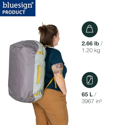 Osprey Transporter Lightweight Travel Duffel Bag - Extra Large Water Resistant Durable Gear Bag for Men and Women - color: Pine Leaf/Earl Grey, style: 65l