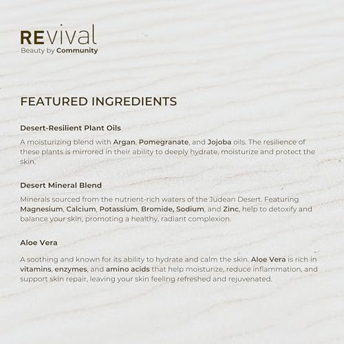 REvival Hand & Nail Cream - Deeply Moisturizing with Dead Sea Minerals, Jojoba, Argan & Aloe - Non-Greasy, Fast Absorbing, Nourishes & Protects Dry Hands & Nails 100ml | 3.4 oz