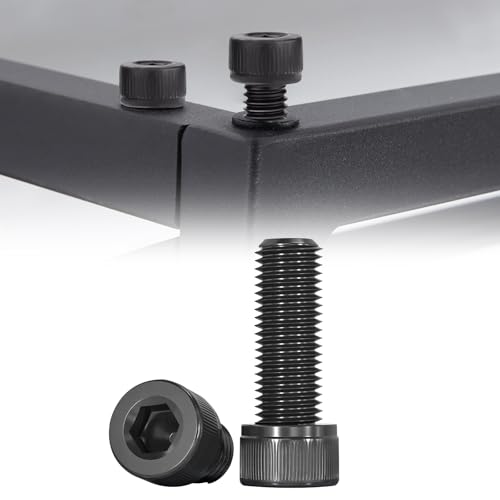 M6 x 20mm Socket Head Cap Screws Bolts 12.9 Grade Alloy Steel Metric Machine Hex Socket Screw, Fully Threaded, Black Oxide Finish, 50PCS - size: M6×20mm