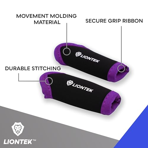 LIONTEK Single Finger Sleeve Pair - Sports Compression Finger Sleeve for BJJ, MMA, Basketball, Weight Lifting, and More - size: Medium