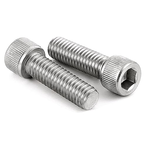 M4-0.7 x 25mm Socket Head Cap Screws Bolts, Allen Socket Drive, Stainless Steel 18-8 (304), Full Thread, Bright Finish, Machine Thread, 50 PCS - size: M4 x 25mm