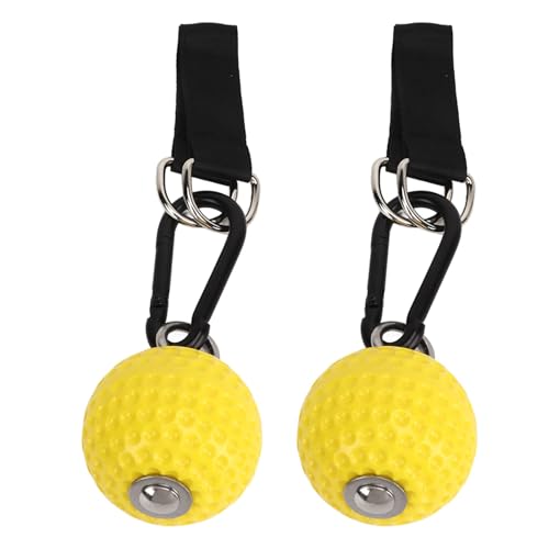 1 Pair Climbing Training Grip Balls with Stainless Steel Hooks and Ribbons, PU Slip-Resistant Material for Hand and Muscle Strength Training on Horizontal Bars