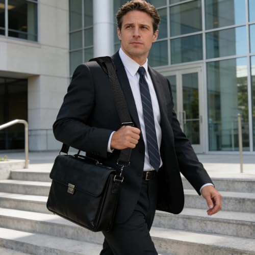 72 inch Shoulder Strap, Universal Replacement Adjustable Laptop Bag Shoulder Strap with Buckles and Metal Hooks for Briefcase Laptop Messenger Bag, Crossbody Bag, Luggage/Duffel, Black