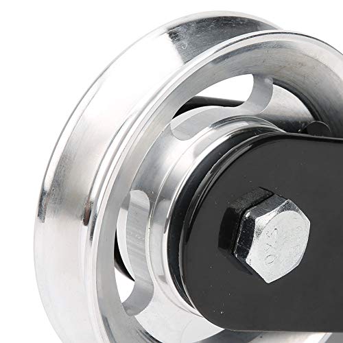 Stainless Steel Fitness Equipment Pulley Bracket with Mute Hanging Wheel for Rope Training and DIY Lifting Systems