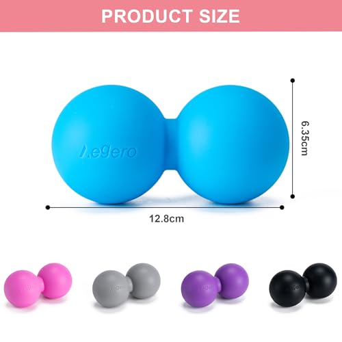 Aegero Peanut Massage Ball-Double Lacrosse Massage Ball, Mobility Ball for Myofascial Release,Yoga Therapy,Trigger Point Therapy,Muscle Knots and Acupoint Massage (Grey Firm Ball) - color: Grey