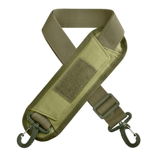 Wide Replacement Shoulder Strap Adjustable Crossbody Canvas Webbing for Messenger Bag Laptop Computer Bag - color: #1 - Green