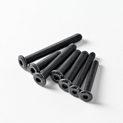 3/16-24 x 2" (30 Pack) Flat Head Hex Socket Cap Screws Bolts, Black Oxide 304 Stainless Steel 18-8, Hex Drive, Bright Finish, Fully Machine Thread - size: 3/16-24 x 2"