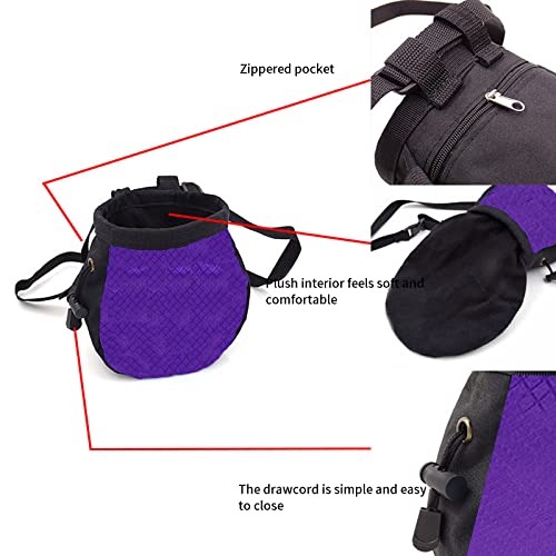 Climbing Chalk Bags,No Leak Rock Climbing Strawstring Bag - color: Purple