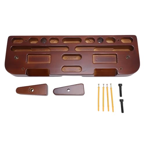 Climbing Hangboard, Wooden Fingerboard for Rock Climbing Enthusiasts, Space Saving Grip Strength Training Board with Smooth Non Burr Surface