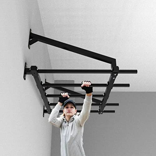 Wall-Mounted Pull-Up Bars/Climbing Frames, Home Gym Corridor Steel Exercise Bars, Multifunctional Strength Training Equipment