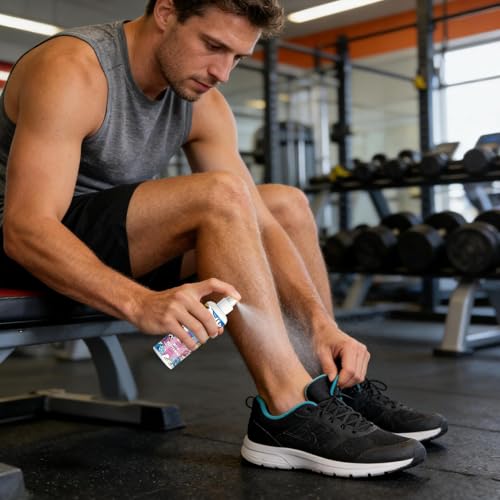 Shoe Spray Deodorizer 100ml Shoe Smell Eliminator Spray | Footwear Odor Removal Mist for Travel Hiking Home Tennis Leather Fabric Canvas Sneaker