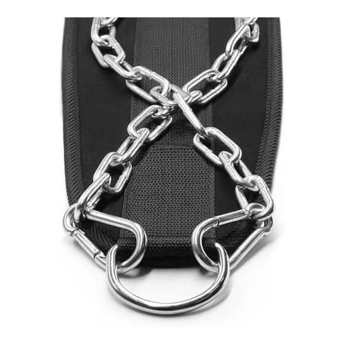 HemeraPhit Weighted Dip Belt with Chain - Adjustable Back Support for Weightlifting, Home Gym Equipment, and Strength Training