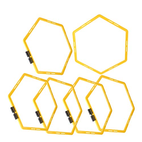 6Pcs Agile Exercise Rings Set, Lightweight Training Equipment for Football and Basketball, Bright Color, Simple Design