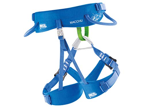 PETZL MACCHU Kids' Rock Climbing Harness | Adjustable Seat Harness for Children Less Than 40kg / 88 lbs - color: Violet