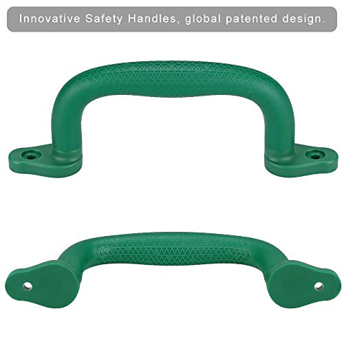 Dolibest Set of 8 Safety Playground Handles, Swing Set Kids Safety Hand Grips for Playset, Climbing Frame, Play House, Climbing Frame, Play House Handles (Green) - color: Green-8pcs