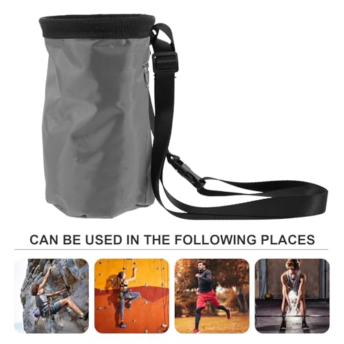 Hemobllo Portable Rock Climbing Chalk Bag with Anti-Slip Powder Storage and Scratch-Resistant Oxford Fabric, Outdoor Use Powder Bag for Camping and Climbing Enthusiasts with D-Ring
