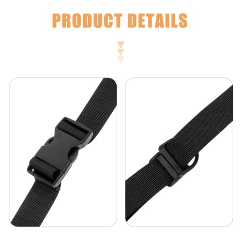 2pcs Adjustable Nylon Bundle Straps with Buckle, Sturdy Tent and Cargo Securing Webbing Rope for Backpack and Yoga Mat, Practical Fixed Tie-Down Straps for Outdoor Use