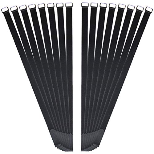 30 inch Reusable Extend Securing Strap - Fastening Cable Strap - 16 PACK Adjustable Nylon Hook and Loop Cable Tie Down Strap - size: 1 x 30 in