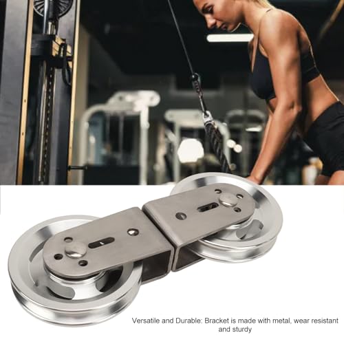 Cable Pulley System, Two Way Pulley Block, Stainless Steel Silent Bearing, Suitable for pulldown attachments on Home Fitness Equipment. - size: Aluminium