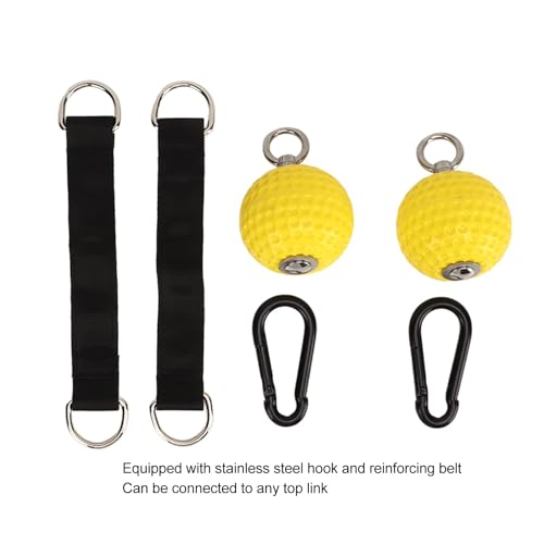1 Pair Climbing Training Grip Balls with Straps, Pull Up Grips for Indoor and Outdoor Horizontal Bar, Slip-Resistant PU Material for Hand and Muscle Strength Training